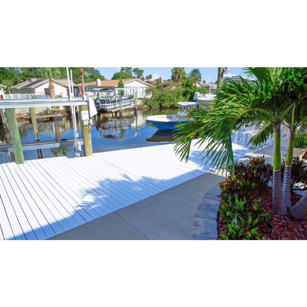 Deck-Top 8 ft. Classic White PVC Decking Board Covers (10-Pack)