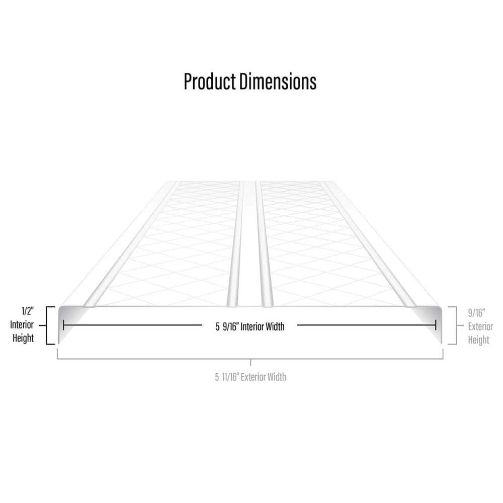 Deck-Top 8 ft. Classic White PVC Decking Board Covers (10-Pack)