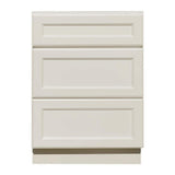 LIFEART CABINETRY LaPort Assembled 12x34.5x24 in. Base Cabinet with 3 Drawers in Classic White