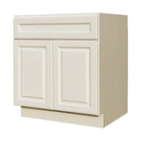 LIFEART CABINETRY Newport Ready to Assemble 24x34.5x24 in. Base Cabinet with 2-Door and 1-Drawer in Classic White