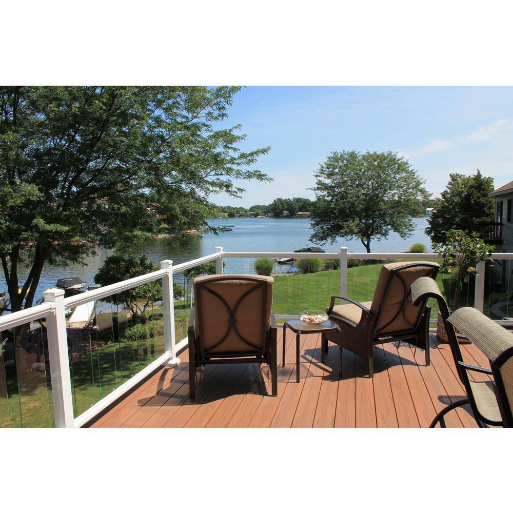 EZ Handrail 3 in. x 3 in. x 50 in. Clay Aluminum Post with Welded Base