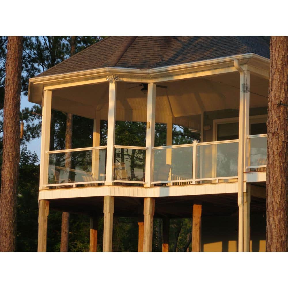 EZ Handrail 3 in. x 3 in. x 44 in. Clay Aluminum Post with Welded Base