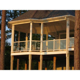 EZ Handrail 3 in. x 3 in. x 44 in. Clay Aluminum Post with Welded Base