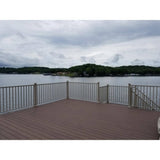 EZ Handrail 3 in. x 3 in. x 44 in. Clay Aluminum Post with Welded Base