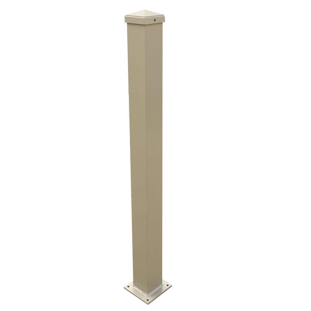 EZ Handrail 3 in. x 3 in. x 96 in. Clay Aluminum Post