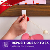 Command Adjustables 1/2 lb. Clear Repositionable Clips, 14 Clips with 30 Adhesive Strips