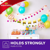 Command Adjustables 1/2 lb. Clear Repositionable Clips, 14 Clips with 30 Adhesive Strips