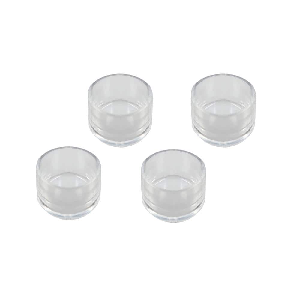 Everbilt 1 in. Clear Leg Tip Caps (4-Pack)