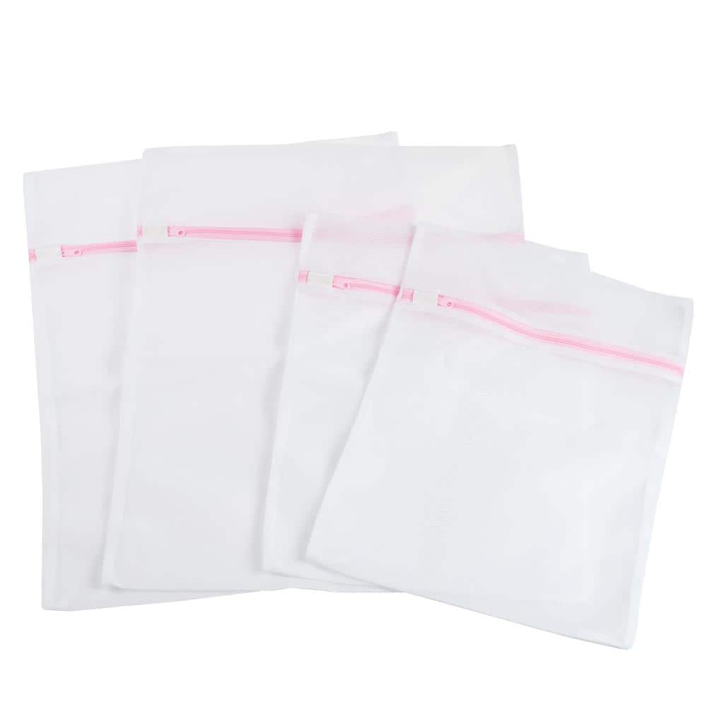 Everyday Home Washable Mesh Laundry Bag with Zipper (4-Pack)