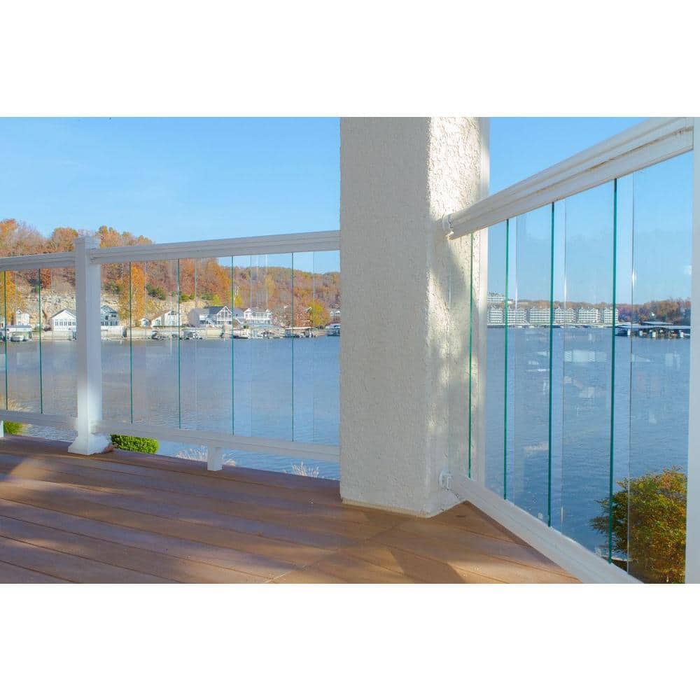 EZ Handrail 8 in. x 35 in. Tempered Glass Baluster for Commercial 42 in. Railing