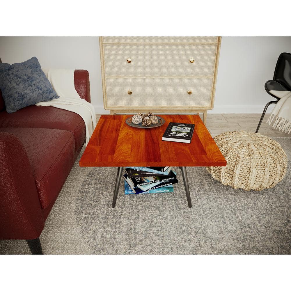 Interbuild 2.3 ft. L x 28 in. D, Karri Butcher Block Table Top Countertop in Clear with Square Edge