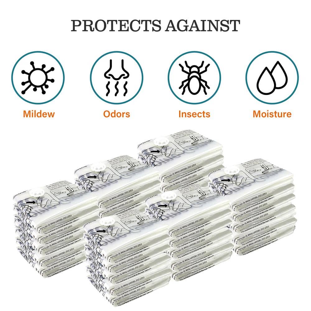 Home-Complete Plastic Vacuum Storage Bags (30-Pack)