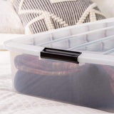 IRIS 50 Qt. Under Bed Storage Container, Clear, (3-Pack)