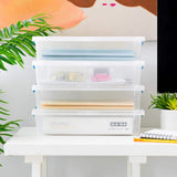 IRIS 5.5 qt. Storage Clip Box, Clear, 4-Pack