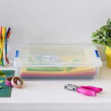 IRIS 5.5 qt. Storage Clip Box, Clear, 4-Pack