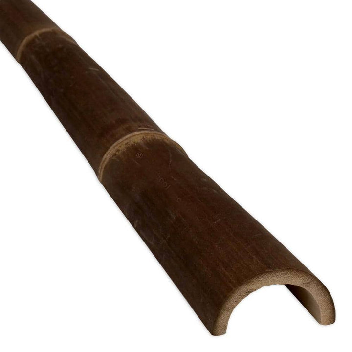 MGP 2.5 in. - 3 in. D x 96 in. L Black Bamboo Half Round Fence Rail