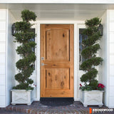 Krosswood Doors 32 in. x 80 in. Rustic Knotty Alder Arch Top Clear Stain Right-Hand Inswing Wood Single Prehung Front Door