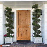Krosswood Doors 36 in. x 80 in. Rustic Knotty Alder Arch Top Clear Stain Left-Hand Inswing Wood Single Prehung Front Door