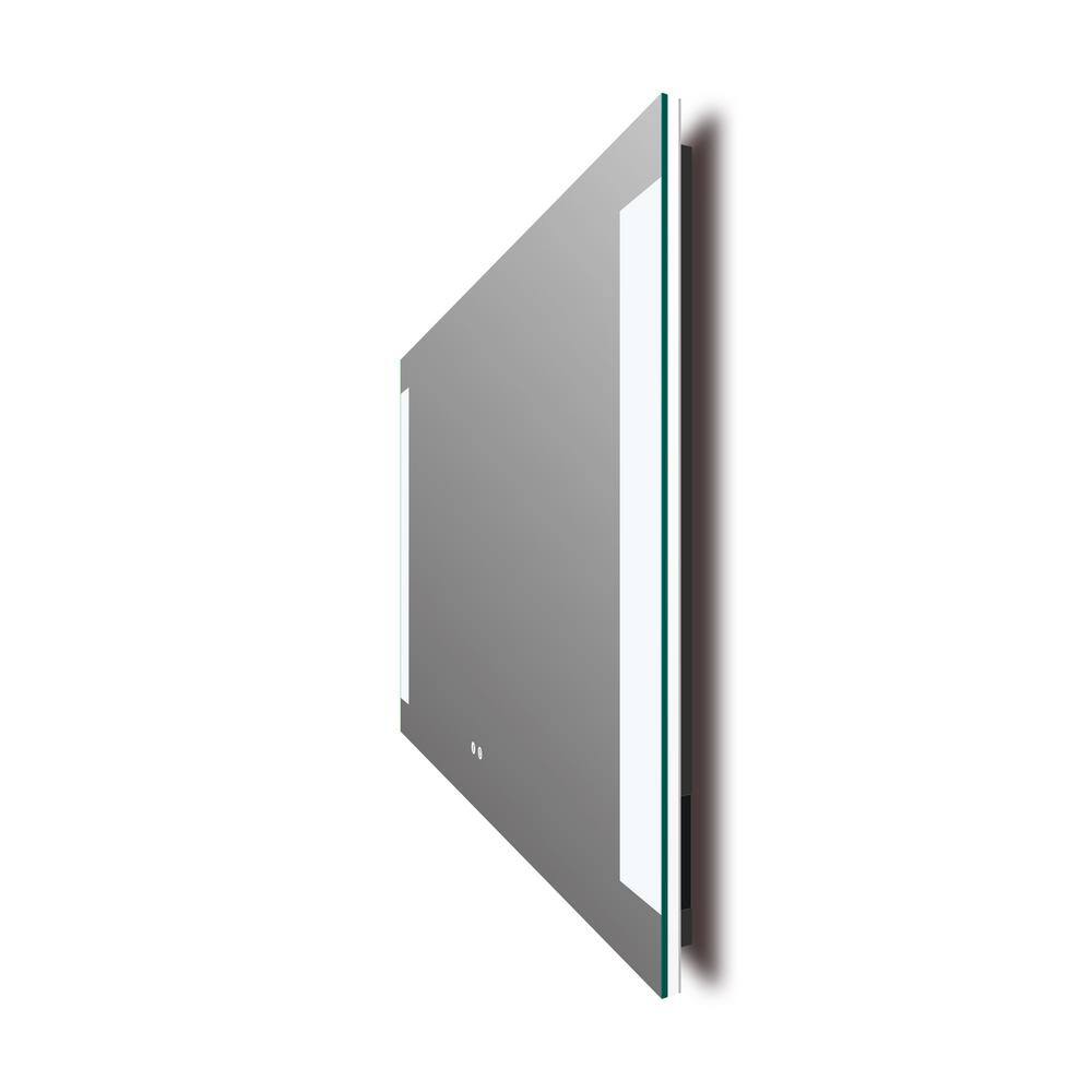 Vanity Art Honfleur 60 in. W x 28 in. H Large Frameless Rectangular LED Wall Mounted Bathroom Vanity Mirror in Clear