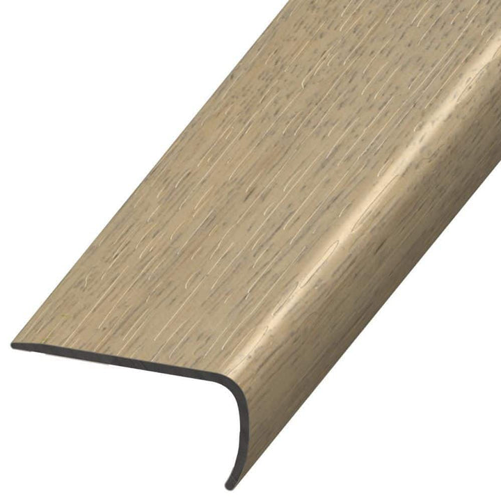 DuraDecor Liz Marie's Modern Maven Cliffside Tan 1 in. T x 2 in. W x 94 in. L Stair Nose Molding