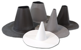 Flashco PVC Small Short Conical Closed Pipe Flashing Roof Boot, 0.5–2.0 in, Gray (17FCBPSSGY)