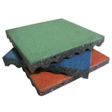 Rubber-Cal Eco-Safety Interlocking Playground Tile, 2.5 x 19.5 x 19.5 in, Single Tile, 2.77 sq. ft. Coverage, Black