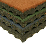 Rubber-Cal Eco-Safety Interlocking Playground Tile, 2.5 x 19.5 x 19.5 in, Single Tile, 2.77 sq. ft. Coverage, Black