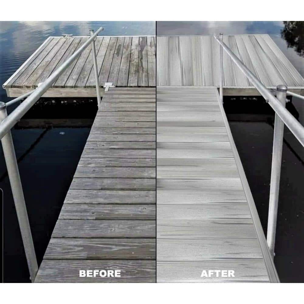 Deck-Top Coastal Grey PVC Decking Board Covers 8 ft. (10-Pack)