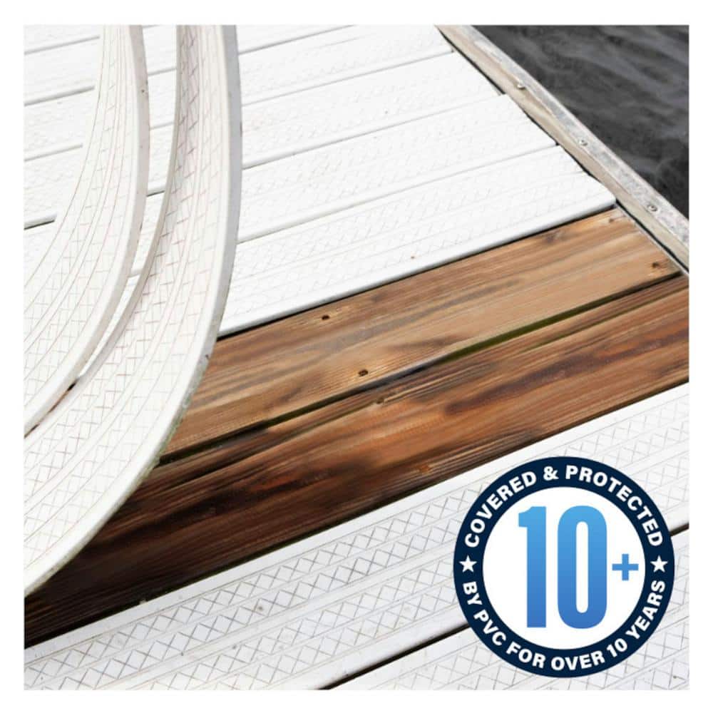 Deck-Top Coastal Grey PVC Decking Board Covers 8 ft. (10-Pack)