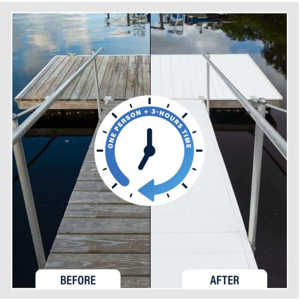 Deck-Top Coastal Grey PVC Decking Board Covers 8 ft. (10-Pack)