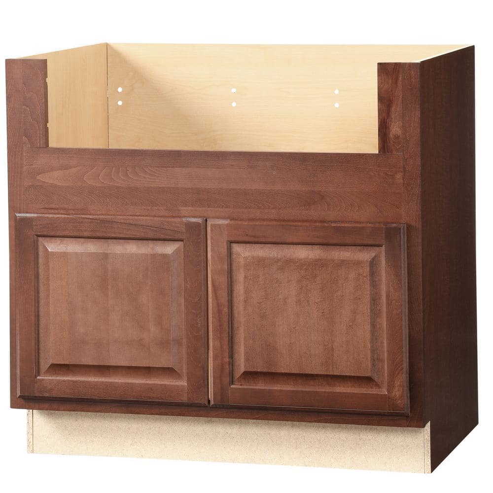 Hampton Assembled 36x34.5x24 in. Farmhouse Apron-Front Sink Base Kitchen Cabinet in Satin White