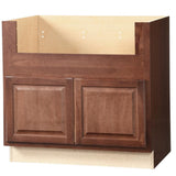 Hampton Assembled 36x34.5x24 in. Farmhouse Apron-Front Sink Base Kitchen Cabinet in Satin White