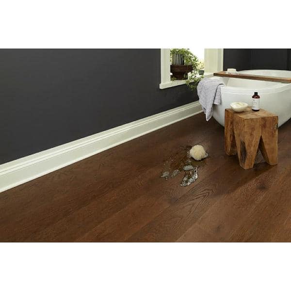 OptiWood Cognac Oak 1/3 in. T x 7.5 in. W Click Lock Wire Brushed Engineered Hardwood Flooring (17.5 sq.ft./case)