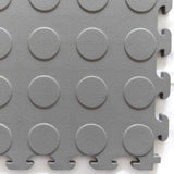 Norsk Multi-Purpose 18.3 in. x 18.3 in. Dove Gray PVC Garage Flooring Tile with Raised Coin Pattern (6-Pieces)