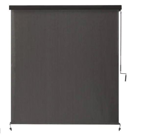 Coolaroo Montecito Cordless UV Blocking Fade Resistant Fabric Exterior Roller Shade 72 in. W x 96 in. L - Super Arbor