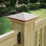6 in. x 6 in. Verona Copper High Point Pyramid Post Cap