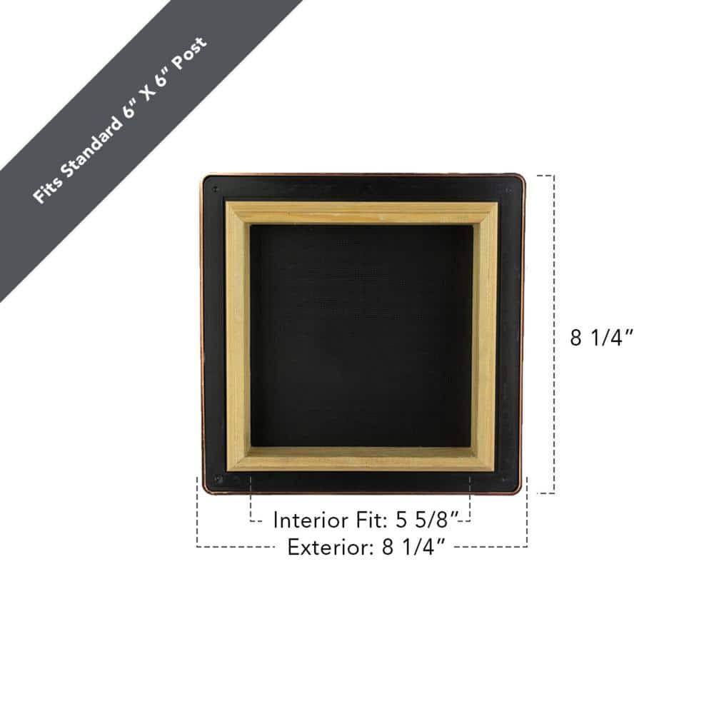 Deckorators 6 in. x 6 in. Victoria Copper Plateau Cedar Post Cap