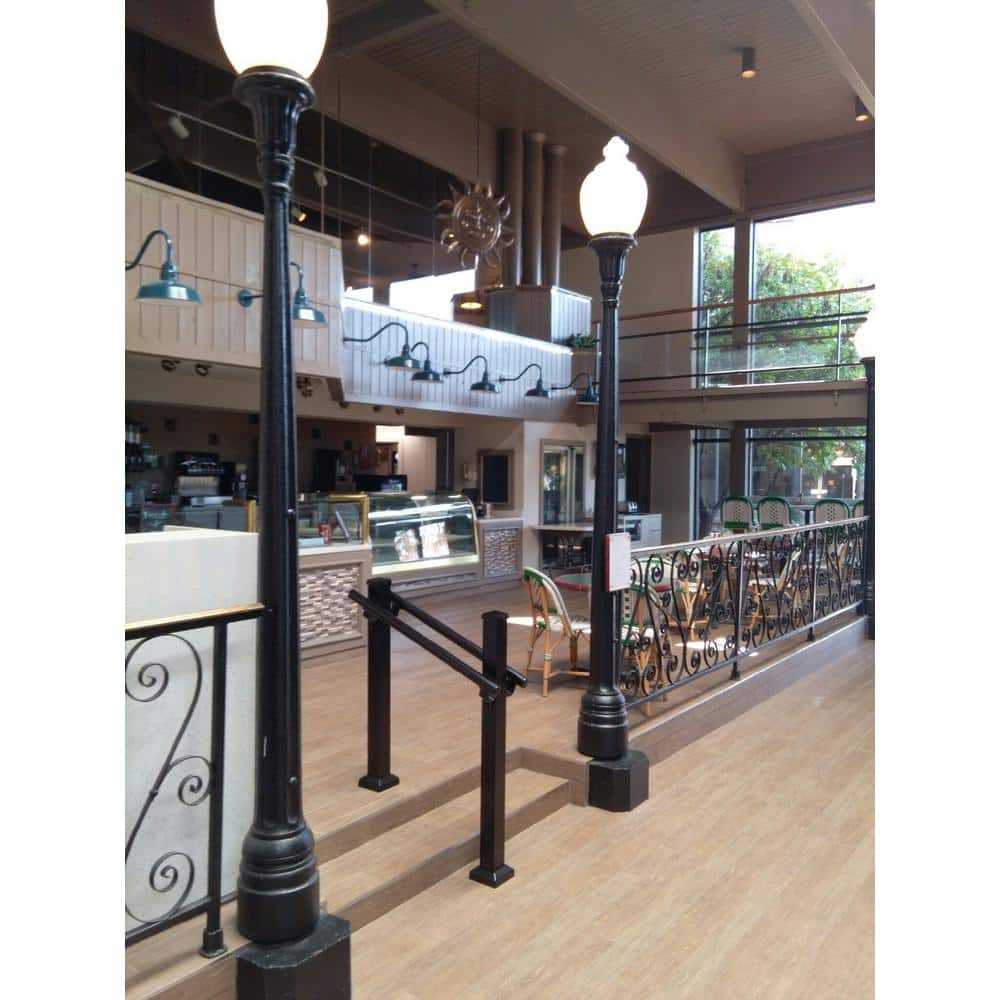 EZ Handrail 4 ft. Copper Vein Aluminum Round Straight Handrail Kit