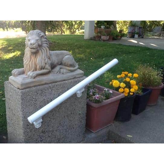 EZ Handrail 4 ft. Copper Vein Aluminum Round Straight Handrail Kit
