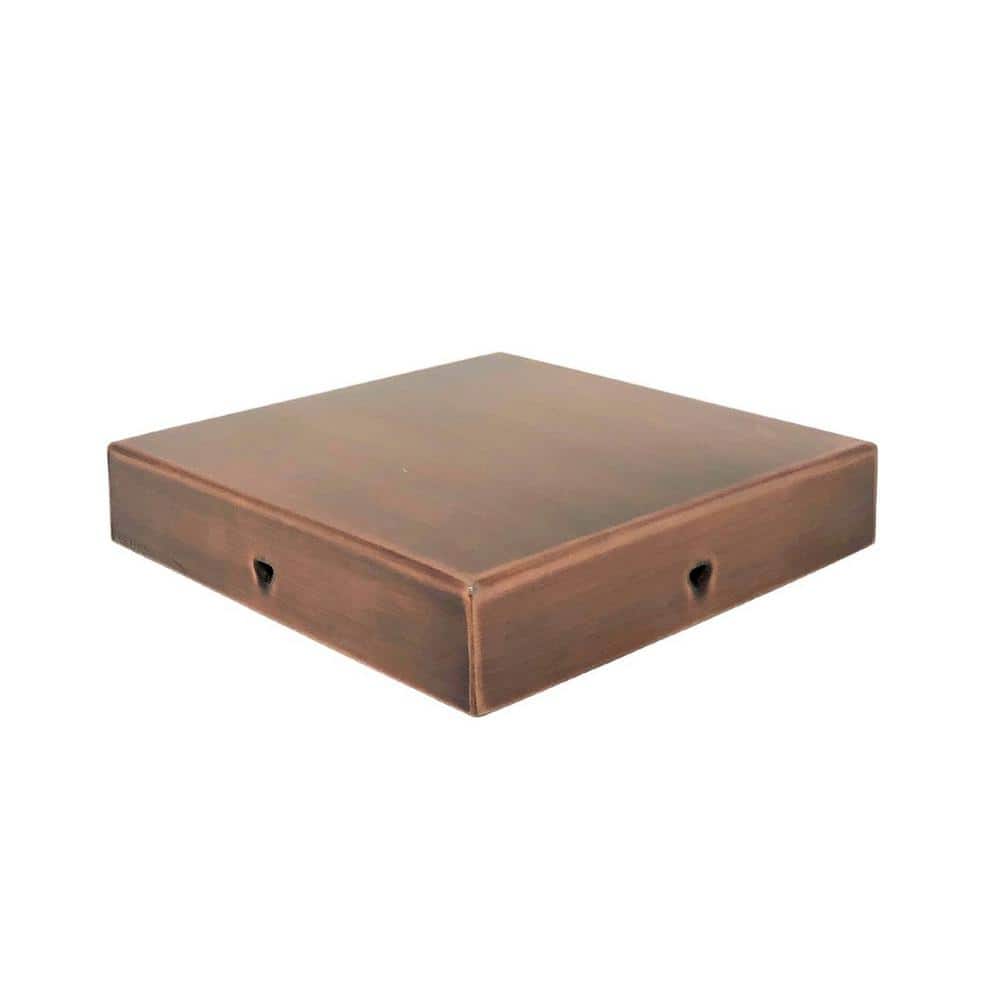 NUVO IRON Eazy Cap 6 in. x 6 in. Copper Stainless Steel Modern Low-Profile Flat Top Post Cap (Pack of 24)