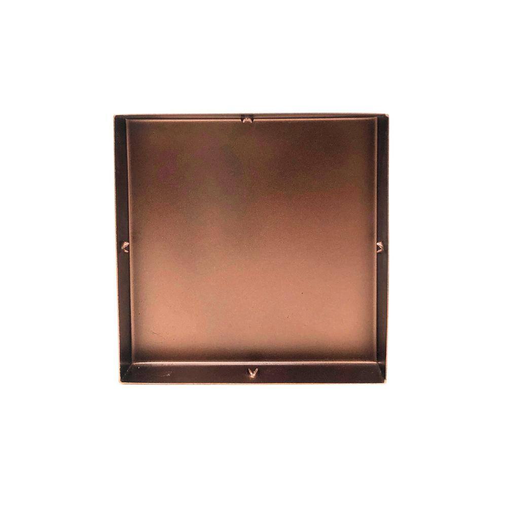 NUVO IRON Eazy Cap 6 in. x 6 in. Copper Stainless Steel Modern Low-Profile Flat Top Post Cap (Pack of 24)