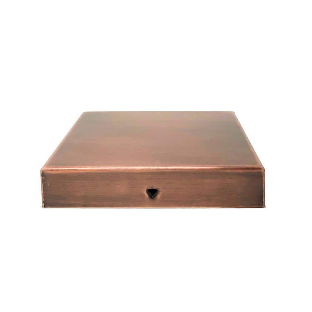 NUVO IRON Eazy Cap 6 in. x 6 in. Copper Stainless Steel Modern Low-Profile Flat Top Post Cap (Pack of 24)
