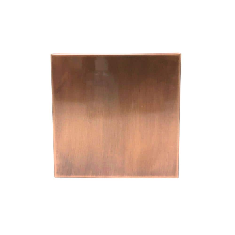 NUVO IRON Eazy Cap 6 in. x 6 in. Copper Stainless Steel Modern Low-Profile Flat Top Post Cap (Pack of 24)