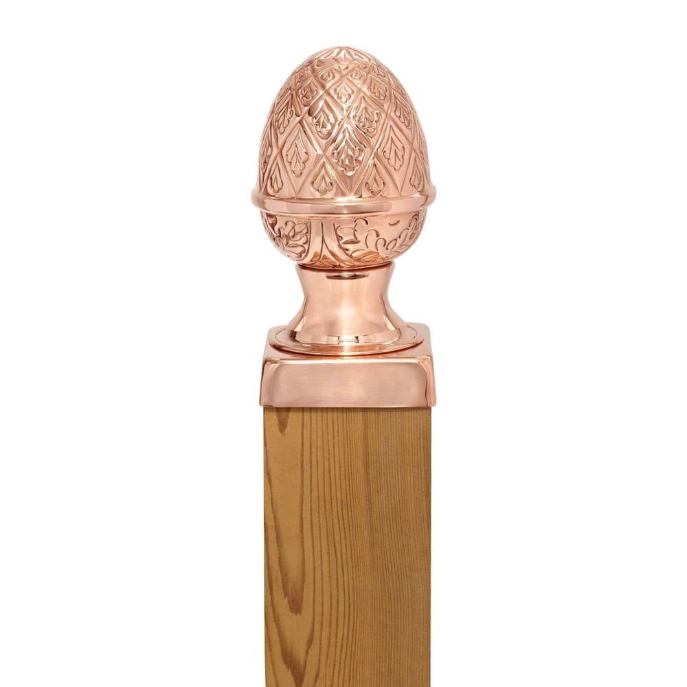 Protectyte 4 in. x 4 in. Copper Pineapple Slip Over Fence Post Cap
