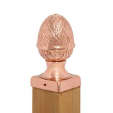 Protectyte 4 in. x 4 in. Copper Pineapple Slip Over Fence Post Cap