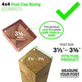 Protectyte 4 in. x 4 in. Copper Pyramid Slip Over Fence Post Cap