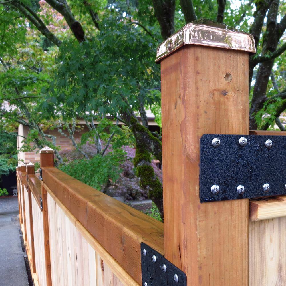Protectyte 4 in. x 4 in. Copper Pyramid Slip Over Fence Post Cap