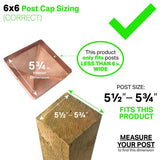 Protectyte 6 in. x 6 in. Copper Flat Top Slip Over Fence Post Cap with 3/4 in. Lip and Screws