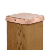 Protectyte 6 in. x 6 in. Copper Flat Top Slip Over Fence Post Cap with 3/4 in. Lip and Screws