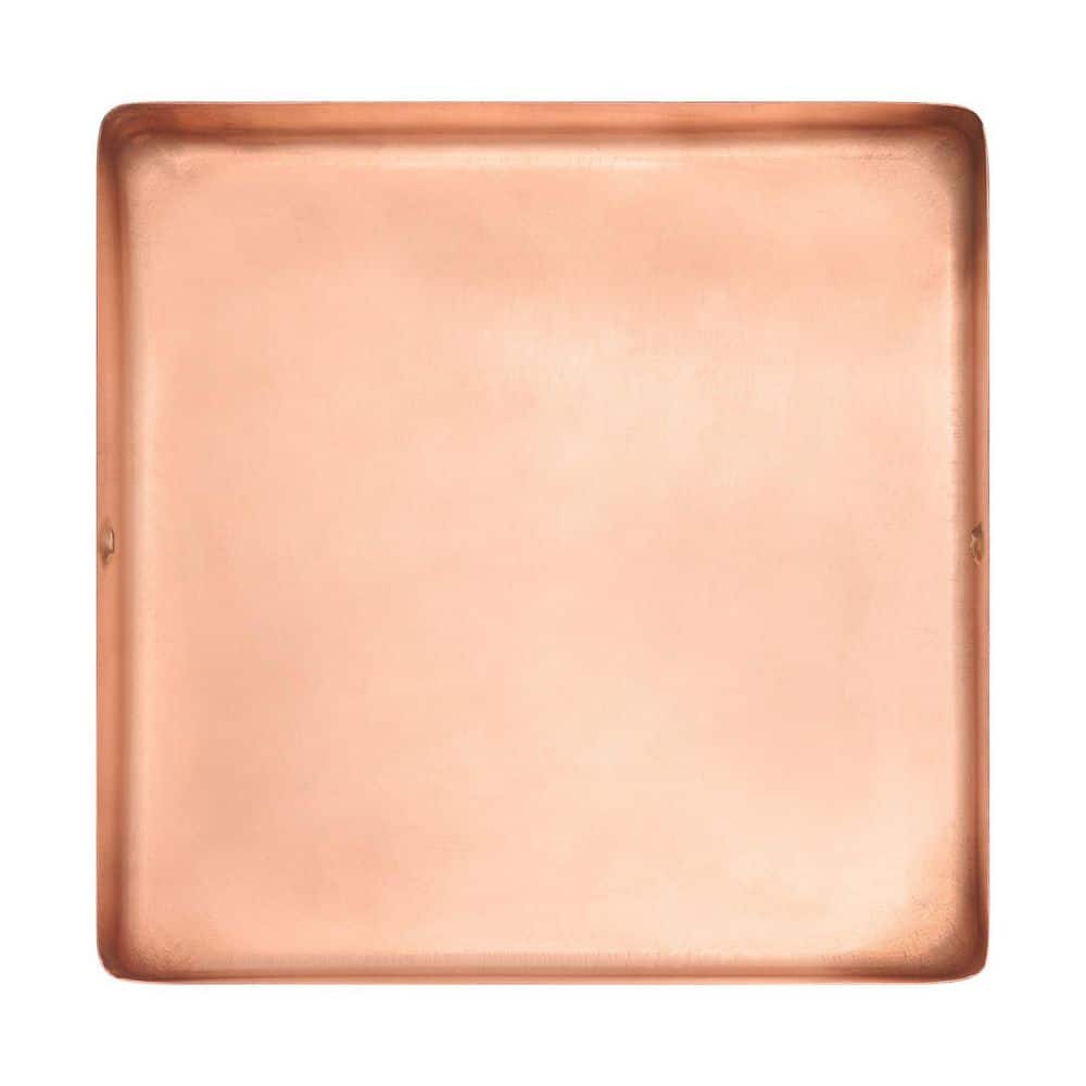 Protectyte 8 in. x 8 in. Copper Flat Top Slip Over Fence Post Cap with 3/4 in. Lip and Screws